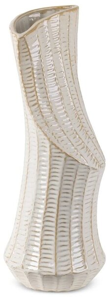 Wazon EUROFIRANY Liza 20 x 20 x 53 cm Kremowy