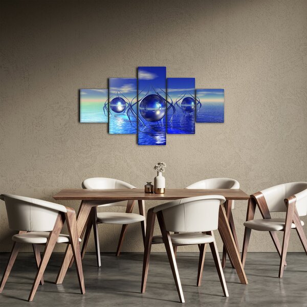 Obraz abstrakcji - woda (125x70 cm)