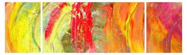 Obraz abstrakcji - malarstwo (170x50 cm)