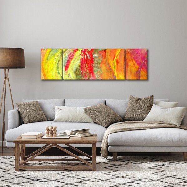 Obraz abstrakcji - malarstwo (170x50 cm)