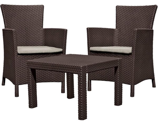 Zestaw mebli ogrodowych ALLIBERT Rosario Balcony 258839 Brązowy