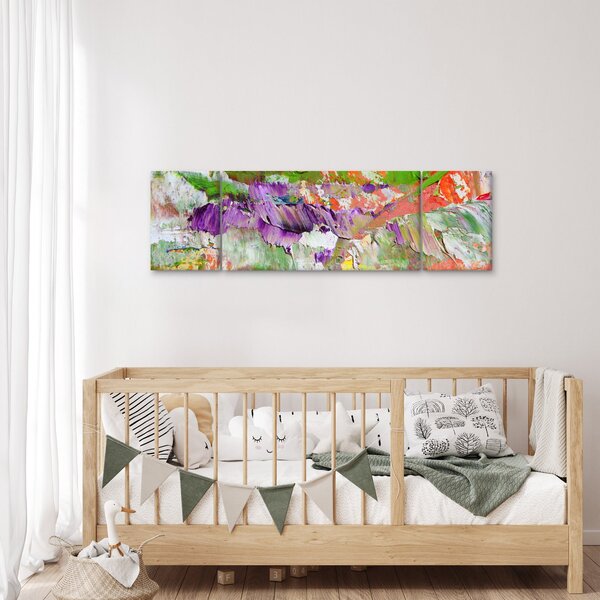 Obraz abstrakcji - malarstwo (170x50 cm)