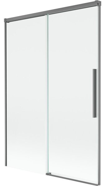 Mexen Rox parawan nawannowy 2-skrzydłowy rozsuwany 120 x 150 cm, transparent, gun metal - 8C9-120-001-95-00