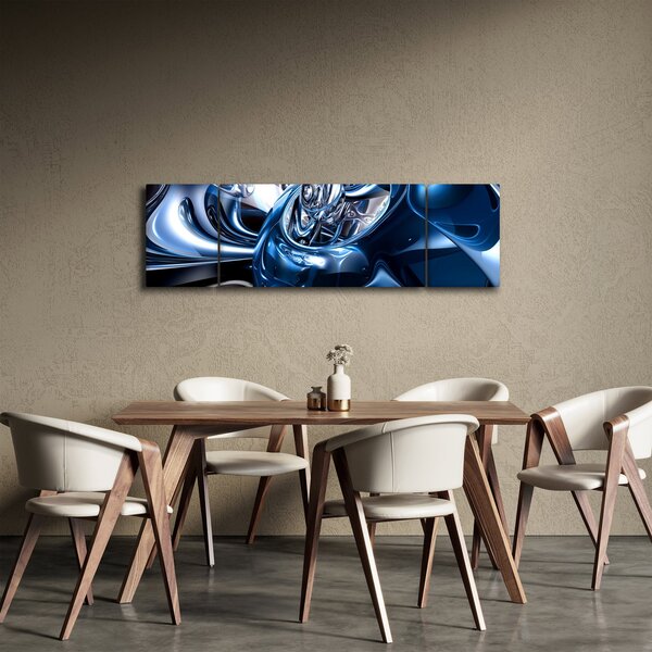 Obraz abstrakci - koła (170x50 cm)