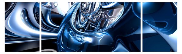 Obraz abstrakci - koła (170x50 cm)