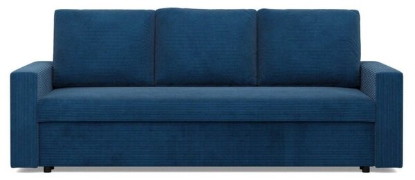 Kanapa 3 osobowa, BLOM, sztruks, 220x92x92 cm, granatowy | TYLETEGOTU