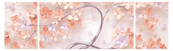Obraz kwiatów drzewa koralowego - abstrakcja (170x50 cm)