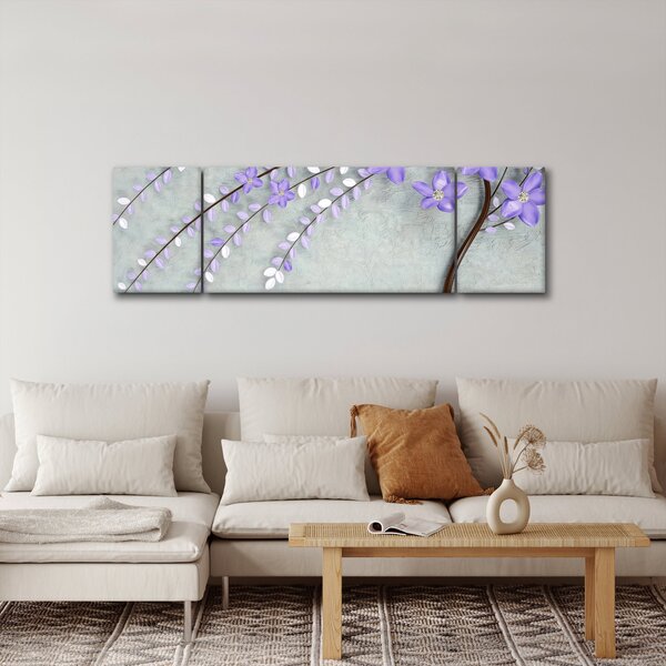 Obraz - Fioletowy deszcz (170x50 cm)