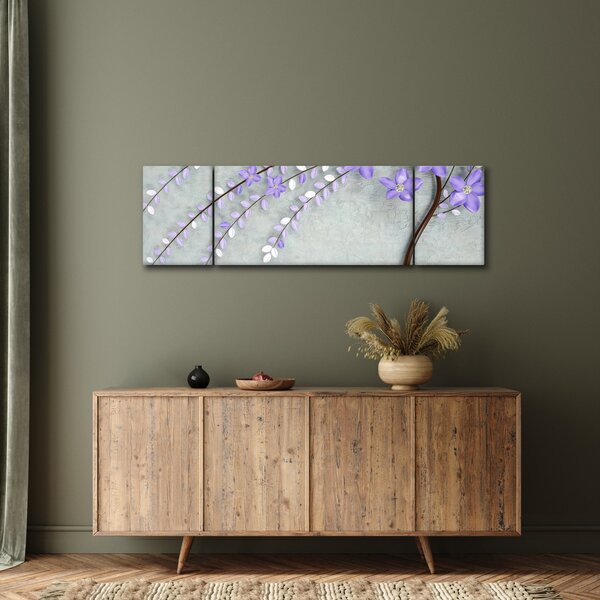 Obraz - Fioletowy deszcz (170x50 cm)