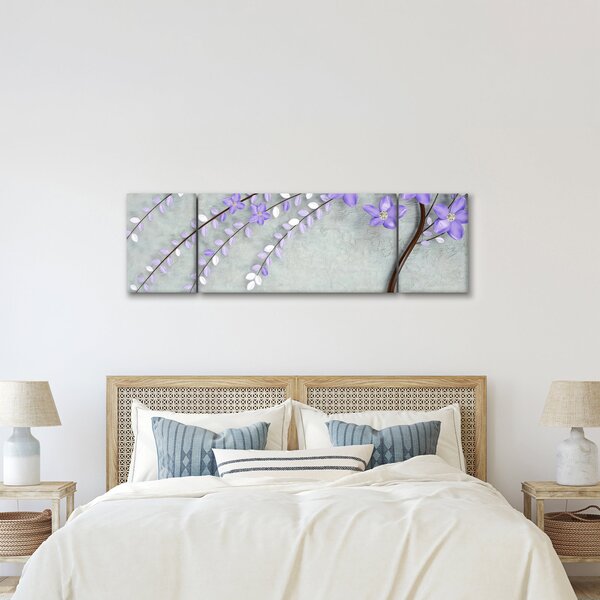 Obraz - Fioletowy deszcz (170x50 cm)