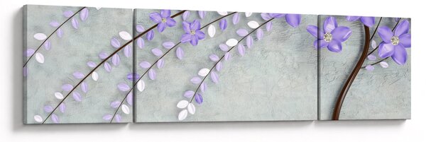 Obraz - Fioletowy deszcz (170x50 cm)