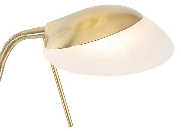 Lampa podłogowa mosiężna z diodą LED i ściemniaczem oraz lampką do czytania - Empoli
