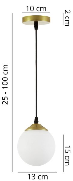 NOWOCZESNA LAMPA WISZĄCA SZCZOTKOWANE ZŁOTO FINO W1