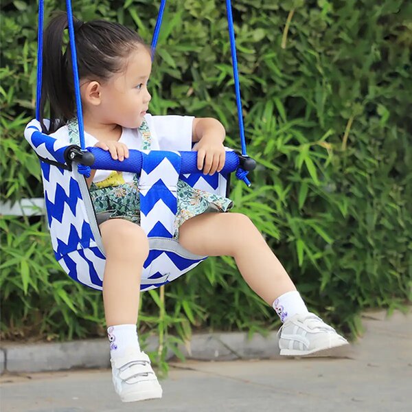 Swingjoy™ Wisząca Huśtawka Dla Dzieci Z Drążkiem Napinającym