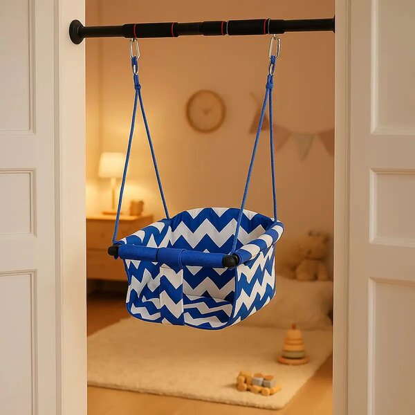 Swingjoy™ Wisząca Huśtawka Dla Dzieci Z Drążkiem Napinającym
