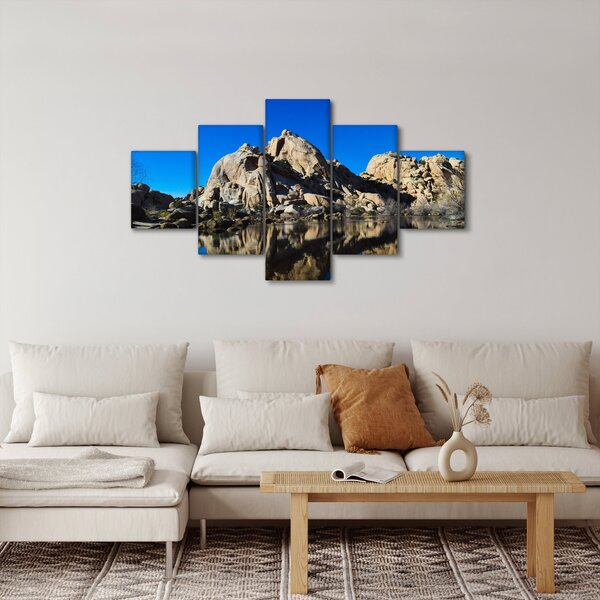 Obraz odbicia skał (125x70 cm)