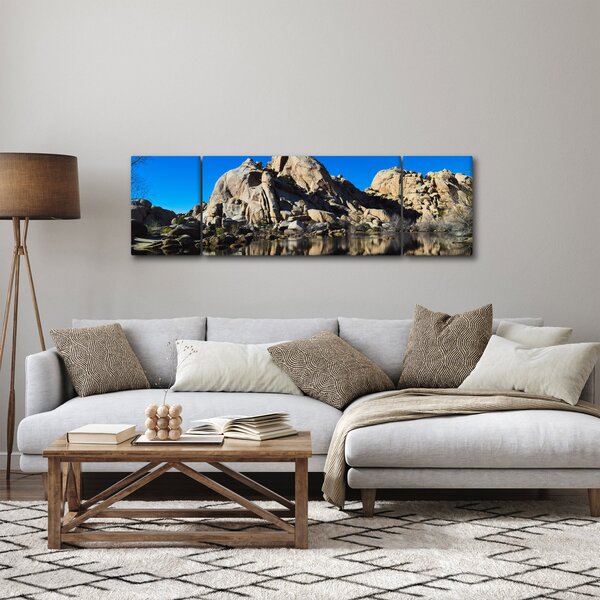 Obraz odbicia skał (170x50 cm)