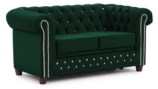Zielona aksamitna rozkładana sofa 148 cm York Blik – Ropez