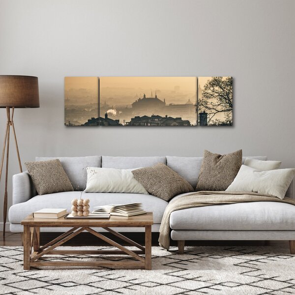 Obraz - Miasto pod mgłą (170x50 cm)