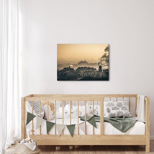 Obraz - Miasto pod mgłą (70x50 cm)