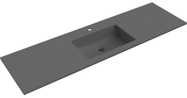 Mexen Otis umywalka wpuszczana w blat 161 x 46,5 cm, czarna mat - 25181671