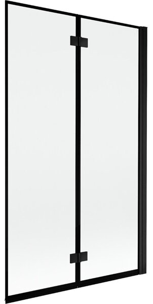 Mexen Mist parawan nawannowy 2-skrzydłowy prawy 110 x 150 cm, czarna ramka, czarny - 8A9-110-002-70-70-P