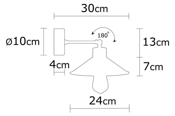 Turkusowy/w naturalnym kolorze kinkiet ø 24 cm Manavgat – Opviq lights