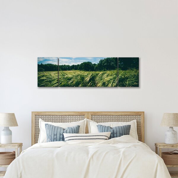 Obraz łąki i lasu (170x50 cm)