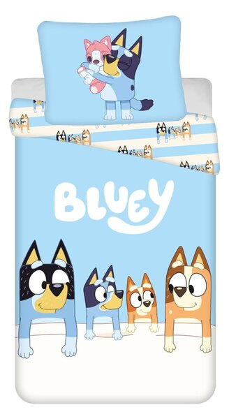 Bawełniana dziecięca pościel jednoosobowa 140x200 cm Bluey – Jerry Fabrics