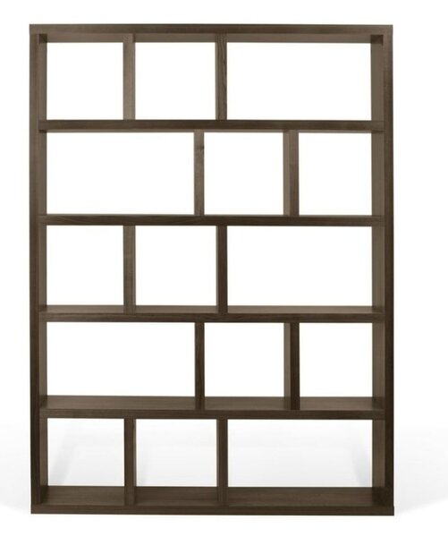 Brązowy regał w dekorze orzecha 150x198 cm Berlin – TemaHome