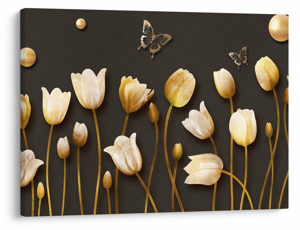 Obraz - Tulipany - abstrakcja (70x50 cm)
