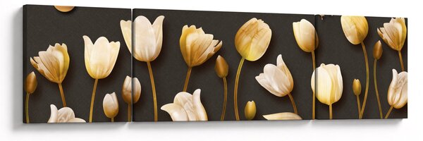 Obraz - Tulipany - abstrakcja (170x50 cm)