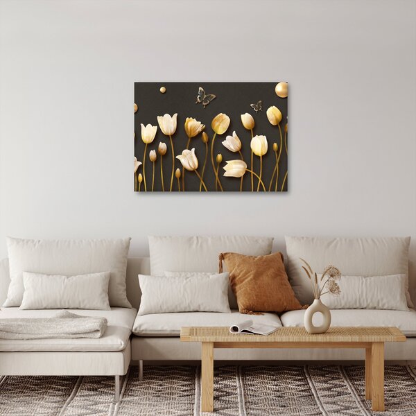 Obraz - Tulipany - abstrakcja (70x50 cm)
