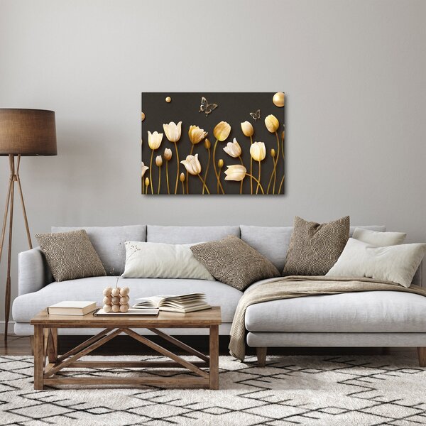 Obraz - Tulipany - abstrakcja (70x50 cm)