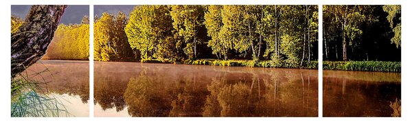 Obraz - Za rzeką (170x50 cm)