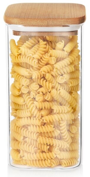 Pojemnik na produkty sypkie szklany z pokrywką i uszczelką 1,5 l