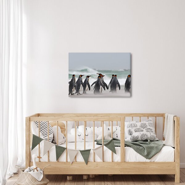 Obraz pingwinów nad oceanem (70x50 cm)