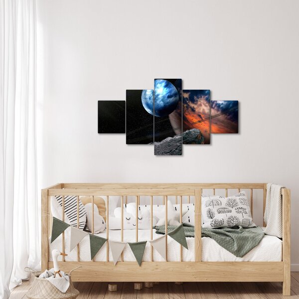 Obraz planety w kosmosie (125x70 cm)