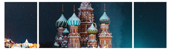 Obraz budowy w Rosji (170x50 cm)