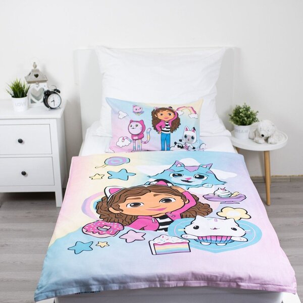 Bawełniana pościel dziecięca do łóżeczka 100x135 cm Gabby's Dollhouse "Sugar Dream" – Jerry Fabrics