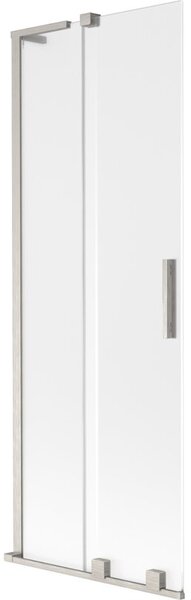 Mexen Velar L parawan nawannowy 2-skrzydłowy rozsuwany 75 x 150 cm, szron, nikiel szczotkowany - 896-075-003-31-97