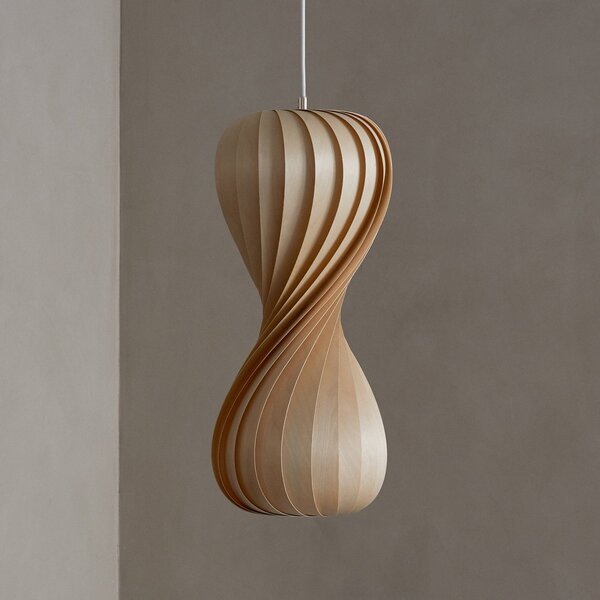 Lampa Wisząca Tom Rossau, drewniany, salon, drewno