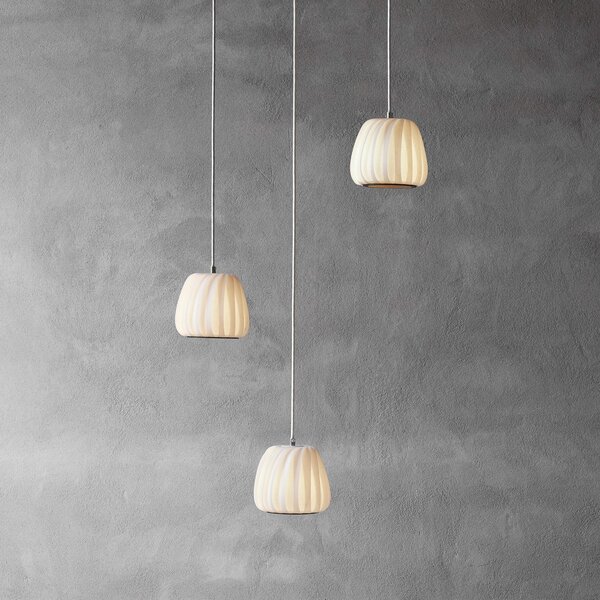Lampa wisząca ST906 Mini 18x17, biało-szara – Tom Rossau