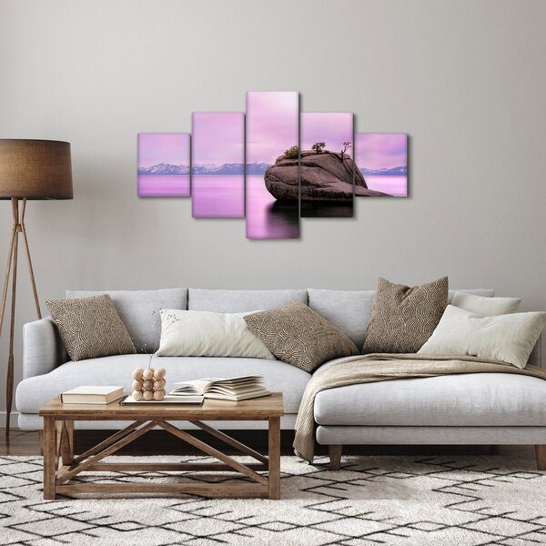 Obraz kamienia w morzu (125x70 cm)