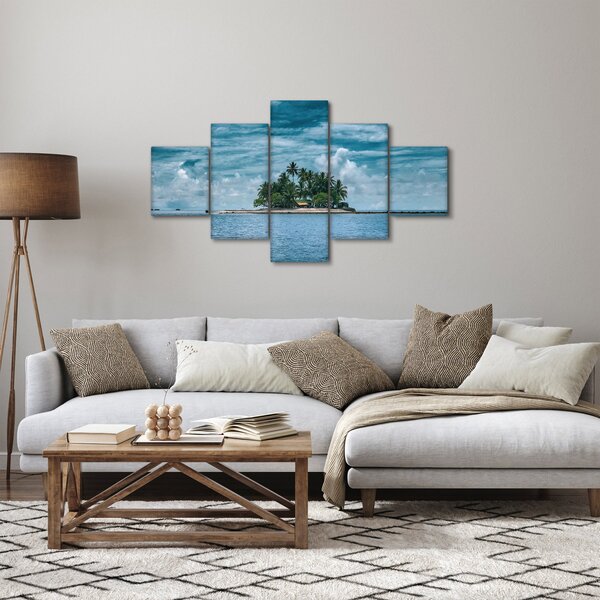 Obraz - wyspa na morzu (125x70 cm)