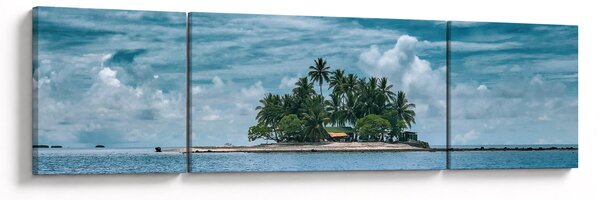 Obraz - wyspa na morzu (170x50 cm)