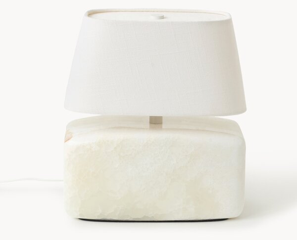 Lampa stołowa z jadeitową podstawą Maleo