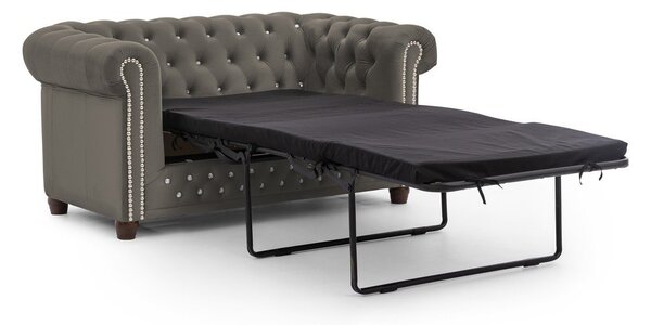 Szara aksamitna rozkładana sofa 148 cm York Blik – Ropez