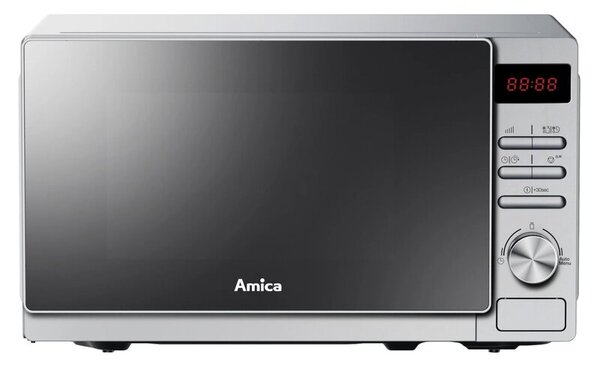 Kuchenka mikrofalowa AMICA AMMF20E2S 700W średnica 25.5 cm pojemność 20L MultiWave System Srebrny