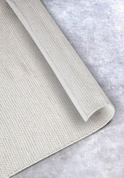 Kremowy chodnik z mieszanki wełny tkany ręcznie 80x200 cm Pradesh Natural White – Elle Decoration